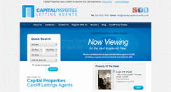 Desktop Screenshot of capitalpropertiescardiff.co.uk